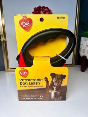 Retractable Dog Leash - Black and Red (16 feet)